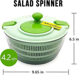 Salad Spinner 4.3Qt Quick Dryer for Lettuce, Fruits & Vegetables V1263-JX-5403