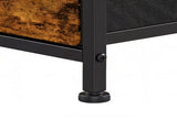 Levede Bedside Table with LED Charging Station 3 Drawers Metal Frame NI1059-BR-3-AU