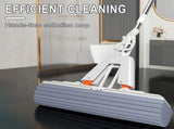 Sponge Mop, Water Absorbing Floor Mop with Extra Large 11-Inch Head, Folding Design for Effortless V1192-AZ-W-29997