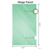 110x120cm Double Door Corner Shower Screen Wall Channels with SS Hinges in Chrome, Square Double V63-905591
