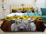 Nature-Inspired Floral Duvet Cover Set - Hypoallergenic Fabric-Single V745-AQ043886S2