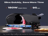 Meat Slicer 180W 190 mm Electric Deli Food Slicer for Meat Bread Cheese V952-DRQPJ180WSDPGJYA2V3