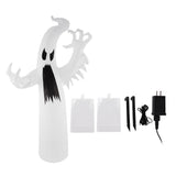 Halloween Inflatable White Ghost with Colorful LED Light IP44 Waterproof Halloween Blow Up Yard V1294-YM0901-3115230073211