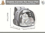 (GREEN)Replacement Transparent Pet Backpack with Zipper Closure - Heavy-Duty Structure, Ventilated V1106-CWBB002
