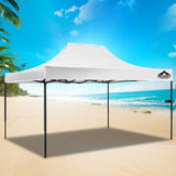 Instahut Gazebo Pop Up Marquee 3x4.5 Folding Tent 500D Oxford Fabric White GAZEBO-T-3X45-F-WH