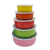 5 Piece Stainless Steel Mixing Bowl Set with Lids, Nested for Easy Storage, Ideal for Kitchen Food V1370-AZ4-19778