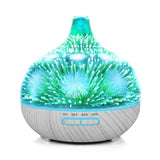 400ml Essential Oil Aroma Diffuser and Remote - 3D Glass Aromatherapy Humidifier V238-SUPDZ-601711968262