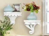 Decorative Wall Shelf Floating Shelf Resin White 1Pack V1369-AZ3-W-10528