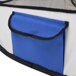 Foldable Dog Playpen With Carrying Bag Blue 145x145x61 Cm 43_171016