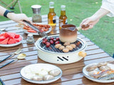 Portable 28cm Stainless Steel Barbecue and Tea Furnace V888-ELOSUNG28459