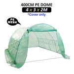 Garden Greenhouse Shed PE Cover Only 400cm Dome Tunnel V274-GN-GHCV403020-GN