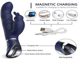Black Dual-Action Rabbit Vibrator - Female Pleasure Toy V888-ELOSUNG34021