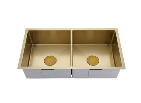 2023 Burnished Brass Gold stainless steel 304 double bowl kitchen sink V549-8645GOLD2