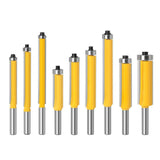 4 Pcs Profession Flush Trim Router Bit Set Bearing 8mm Shaft 12.7mm For Edging Copying Woodworking V1107-146-36910