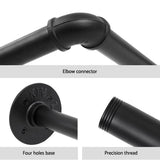 Artiss Clothes Rack Garment Rail Metal Industrial Pipe Wall Mounted 2 Pack HANGER-B-02-RAIL-BKX2