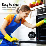 Devanti Electric Built In Wall Oven 80L Convection Grill Ovens Stainless Steel BIO-C-8F-BKSS