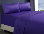 1000tc egyptian cotton 1 fitted sheet and 2 pillowcases double violet V517-CFS1000+SPC-DVI