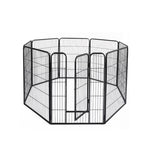 PaWz 8 Panel Pet Dog Playpen Puppy Exercise Black 24 inch DO1005-24-BK