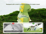 Green Dog Raincoat Dinosaur Hooded Waterproof Jacket 7XL Size with Leash Hole Removable Tail Cover V888-ELOSUNG54354