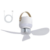Tent Ceiling Fans for Camping, Portable Camping Fan with LED Lantern, USB Portable Tent Fan V1366-AZ2-W-26951