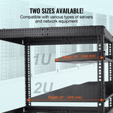 VEVOR 2U Server Rack Shelf 16"/406 mm Depth Vented Rack Mount Shelf with Tray V952-FWQJJGB2U16Y33AWQV0