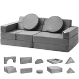 Play Couch, 15pcs Modular Kids Nugget Couch, Toddler Foam Sofa Couch with High-density 25D Sponge V952-ETSF1656625YVMCKFV0