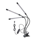 DC5V 27W 3-headed LED Plant Growing Light with Adjustable 360&deg Goosenecks Red and Blue Light Bulbs V1294-YM0901-L3214-3