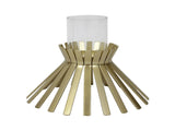 Aura Slatted Pillar Candleholder 23x21cm V637-78717CDL