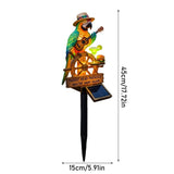 Solar Powered Parrot Garden Stake Light, Decorative LED Parrot Bird Figurine for Outdoor Yard, V1366-AZ2-W-17297