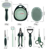 8-in-1 Pet Grooming Kit, Portable Dog Cat Grooming Supplies, Storage Bag for Daily Care V1188-MS-611-089
