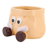 Succulent Pot Resin Cute Decorative Planter with Drainage for Ornament Entryway Key Storage Yellow V1294-YM0901-3111250025111