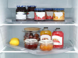 Square Lazy Susan Organizer for Refrigerator, Slide 360&deg Rotate Rectangle Turntable Organizer V1369-AZ3-W-11606