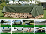 Instahut 2x3m Tarp Tarpaulin 600GSM Camping Canvas Heavy Duty Water Resistant TARP-GR-2X3