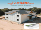 House Wrap, 2.74 x 22.86 mm, 0.13 mm Thick Vapor Barrier, Heavy Duty Plastic Sheeting for V952-FSTQM9FT75FT4A5KQ001V0