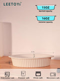 Porcelain Small Oval Au Gratin Pans, Baking Dish Set for 1 or 2 person servings, Bakeware with V1258-DP02-C-66
