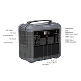1000W Portable Power Station JumpsPower Battery Charger 716Wh LED Light V274-VE-JP-PPS-AC1000