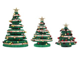 Jingle Jollys 3PCS Christmas Tree Decoration with Lights Foldable Easy Setup Tree PAPER-XMAS-SET-FOREST-01