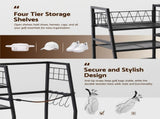 Everfit Golf Bag Storage Rack Golf Organizer Hold 1 Bags 4 Shelves GSR-A-1T-BK