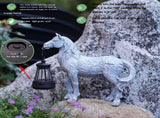 Cute Horse Statue with Solar Lantern Figures for Garden Yard Decoration Art Craft Scul y6322 V1370-AZ4-11715