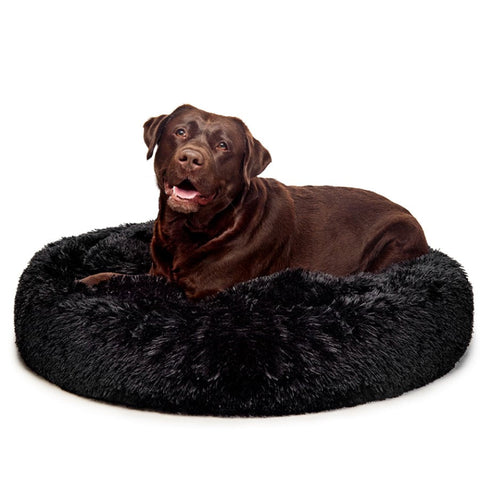 Fur King "Aussie" Calming Dog Bed - Large -Black - 100 cm V364-DCA1BDP0254S