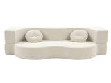 Artiss Folding Sofa Bed Floor Couch 2-in-1 Convertible Futon Loveseat Beige SB-B-SOFA-FD-BG
