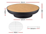 Grillz Fire Pit Table with Lid Deep Fire Bowl Wood Burning BBQ Grill for Backyard Camping Patio FPIT-YH-BBQ-WD