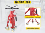 Pipe Stand, Pipe Jack Stands with Casters Adjustable Height 28-52 Inch, V Head Pipe Stand 882 LB, V952-GJGJXDL1107AV65OSV0