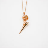 Gift Box - Cone Rose Gold Aroma Necklace Purify Oil Blend V760-GBAJ - 23