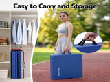 Everfit 180x60cm Gymnastics Mats Folding Exercise Floor Mat Portable 3 Fold Tumbling Mat Blue ECM-A-180-BL