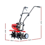 Giantz 72CC Tiller Garden Cultivator Rototiller 6 Blades Soil Plower Mini Rotary Hoe GTC-SET-6B-OG