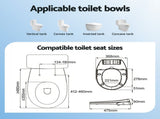 Cefito Non Electric Bidet Toilet Seat O-Shape Dual Nozzle Soft Close WaterMark DIY BIDET-N-ELEC-A106-WH