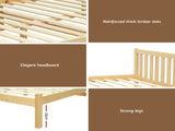 Artiss Bed Frame Double Size Wooden Oak SOFIE WBED-D-001D-WD