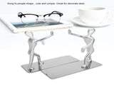 1 Pair Kung Fu People Shape Bookends Students Book Stand for School Home Table Decoration V1294-YM0727-JY12725