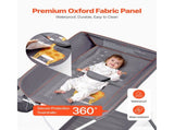 Baby Table, Foldable Diaper Change Station with Side Basket, Adjustable Height Portable V952-ZDNBTSHSXXSD4UOQF001V0